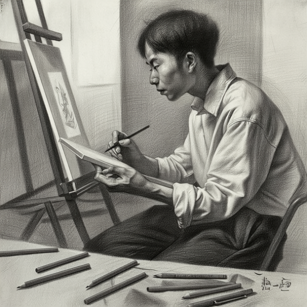 素描画